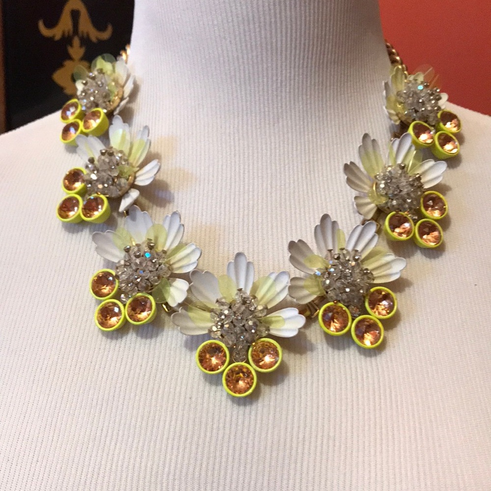 Jcrew Flower Statement Necklace - image 1